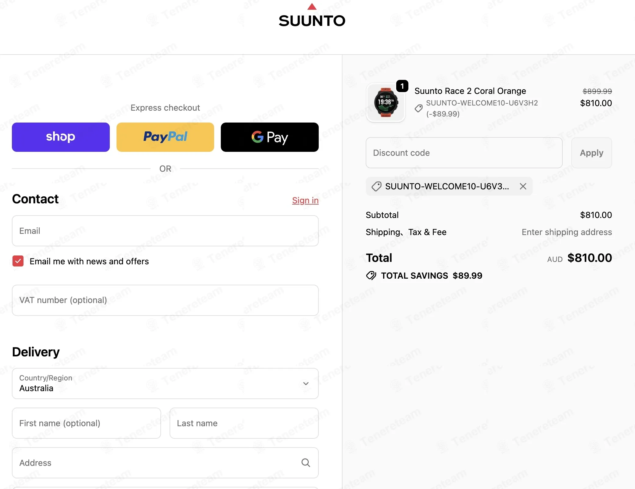 Suunto APAC coupon code: 10% off with SUUNTO-WELCOME10-U6V3H2. Tested and valid as 5 months ago.