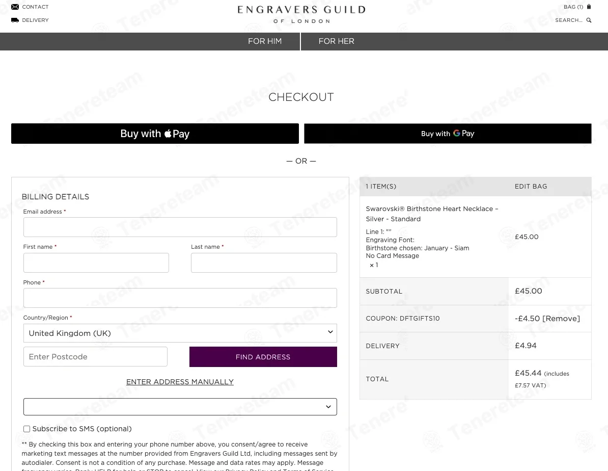 Engravers Guild coupon code: 10% off with DFTGIFTS10. Tested and valid as 7 months ago.
