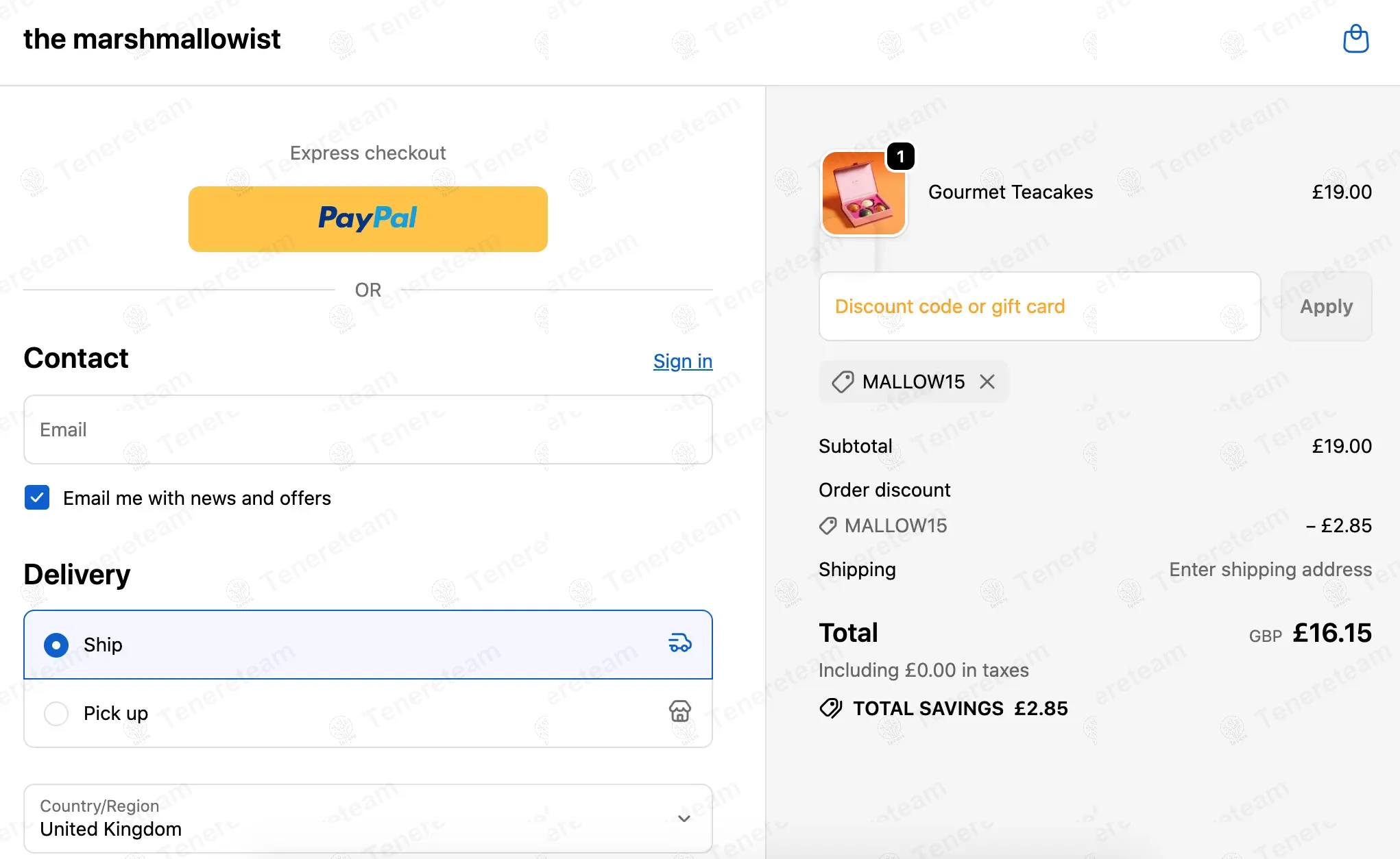 the marshmallowist coupon code: 15% off with MALLOW15. Tested and valid as 8 months ago.