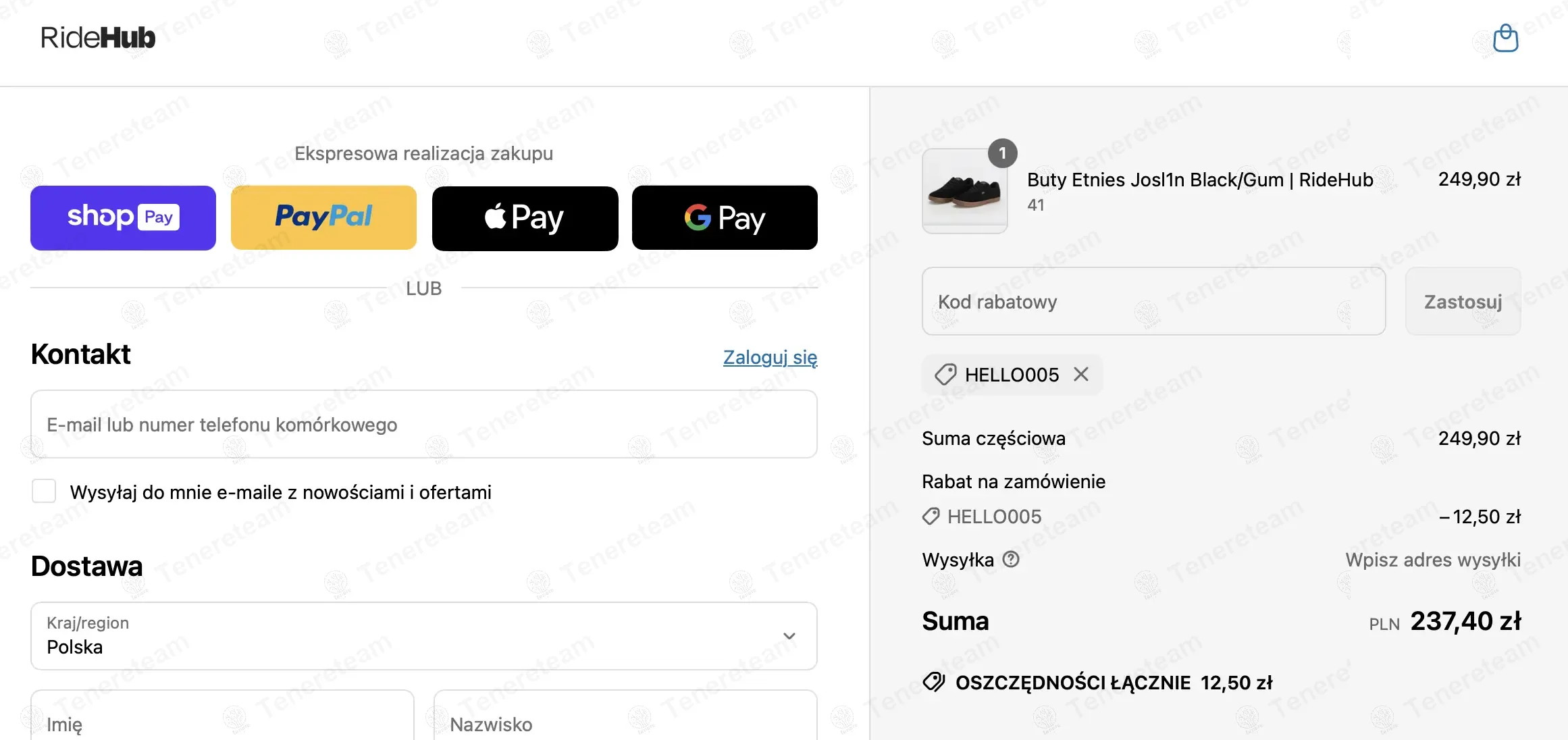 Ride Hub PL coupon code: 15% off with HELLO005. Tested and valid as 1 year ago.