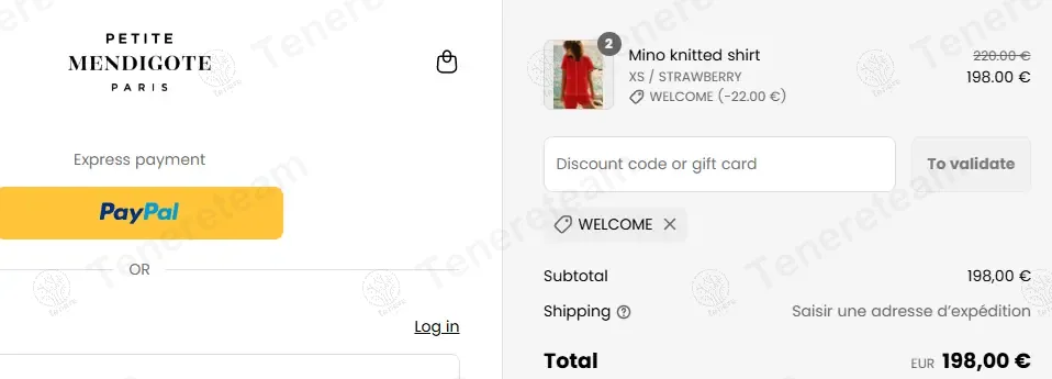Petitemendigote FR coupon code: 10% off with WELCOME. Tested and valid as 1 year ago.