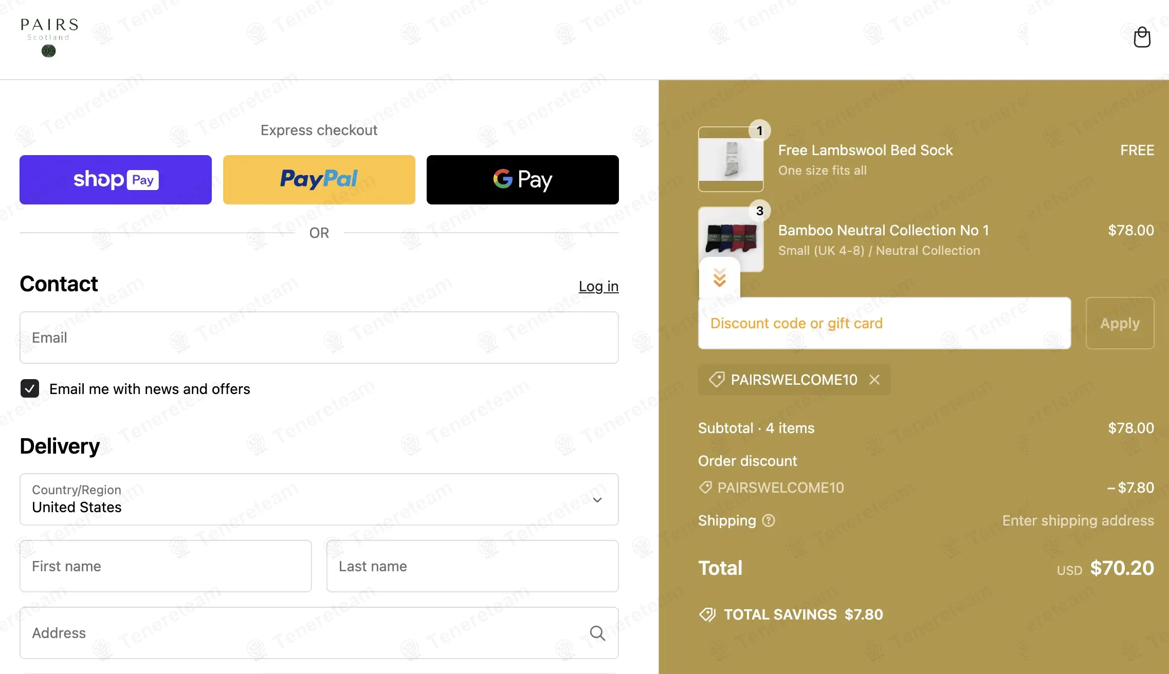Pairs Scotland coupon code: 10% off with PAIRSWELCOME10. Tested and valid as 1 year ago.