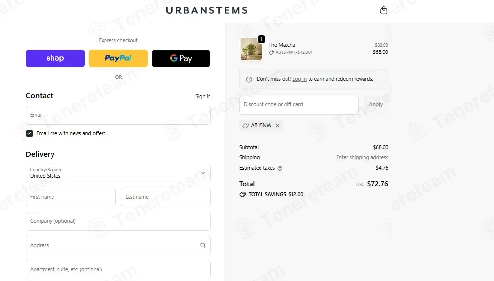 Urban Stems coupon code: 15% off with ab15nw. Tested and valid as 1 month ago.