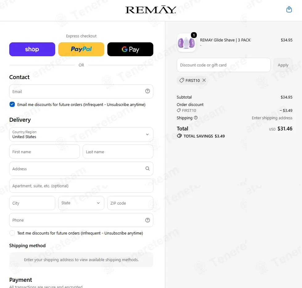 REMAY Shave Gel Bars coupon code verified as working at checkout