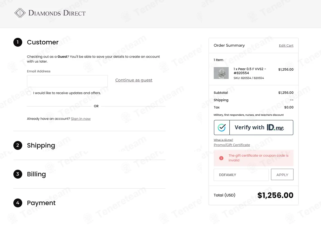 Diamonds Direct coupon code: $100 off with DDFAMILY. Tested and valid as 3 months ago.