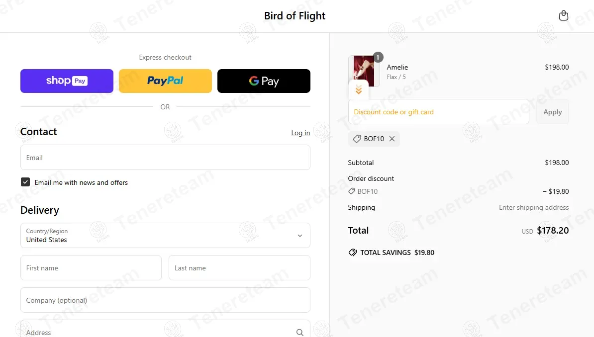 Bird Of Flight coupon code: 10% off with BOF10. Tested and valid as 1 year ago.