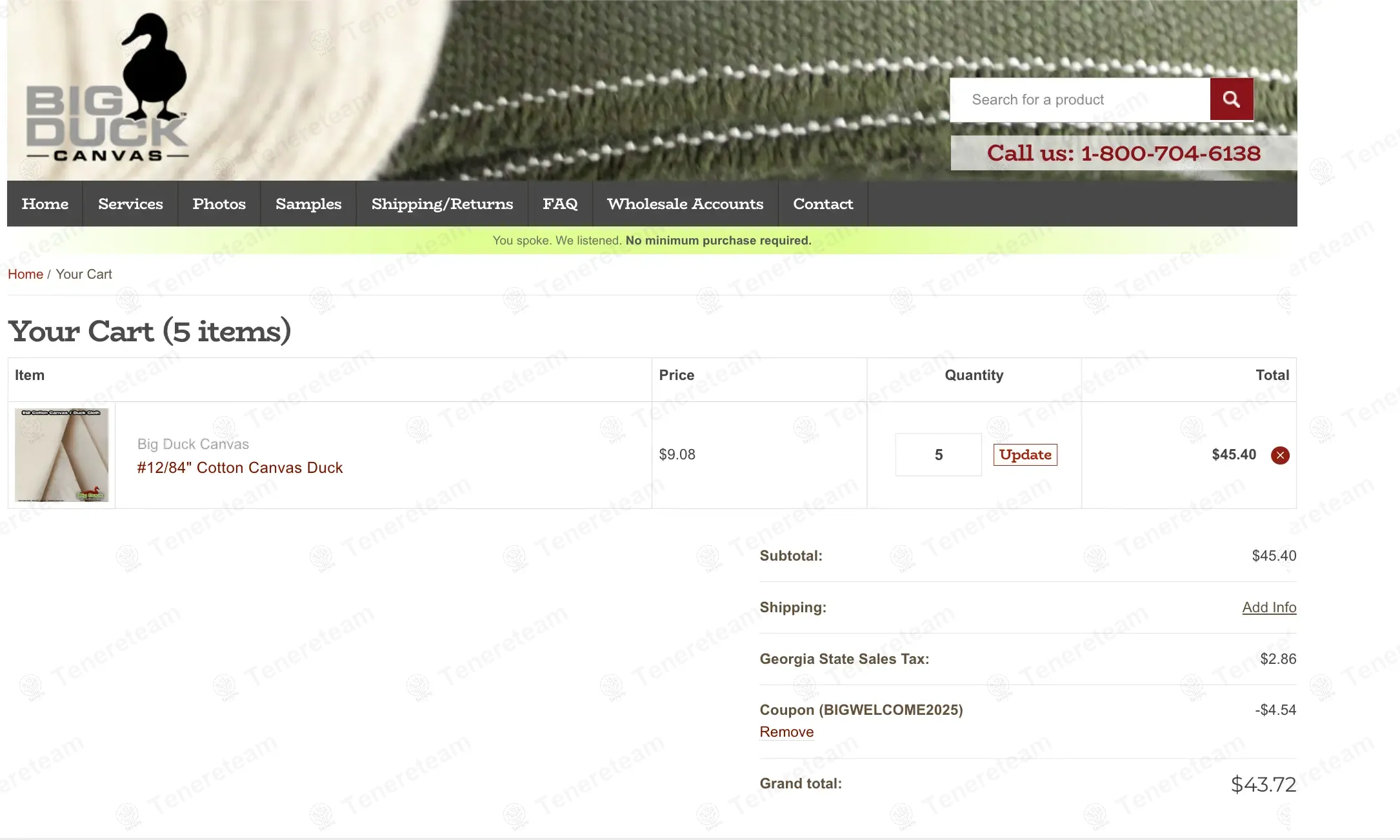 Big Duck Canvas coupon code: 10% off with BIGWELCOME20251. Tested and valid as 3 months ago.