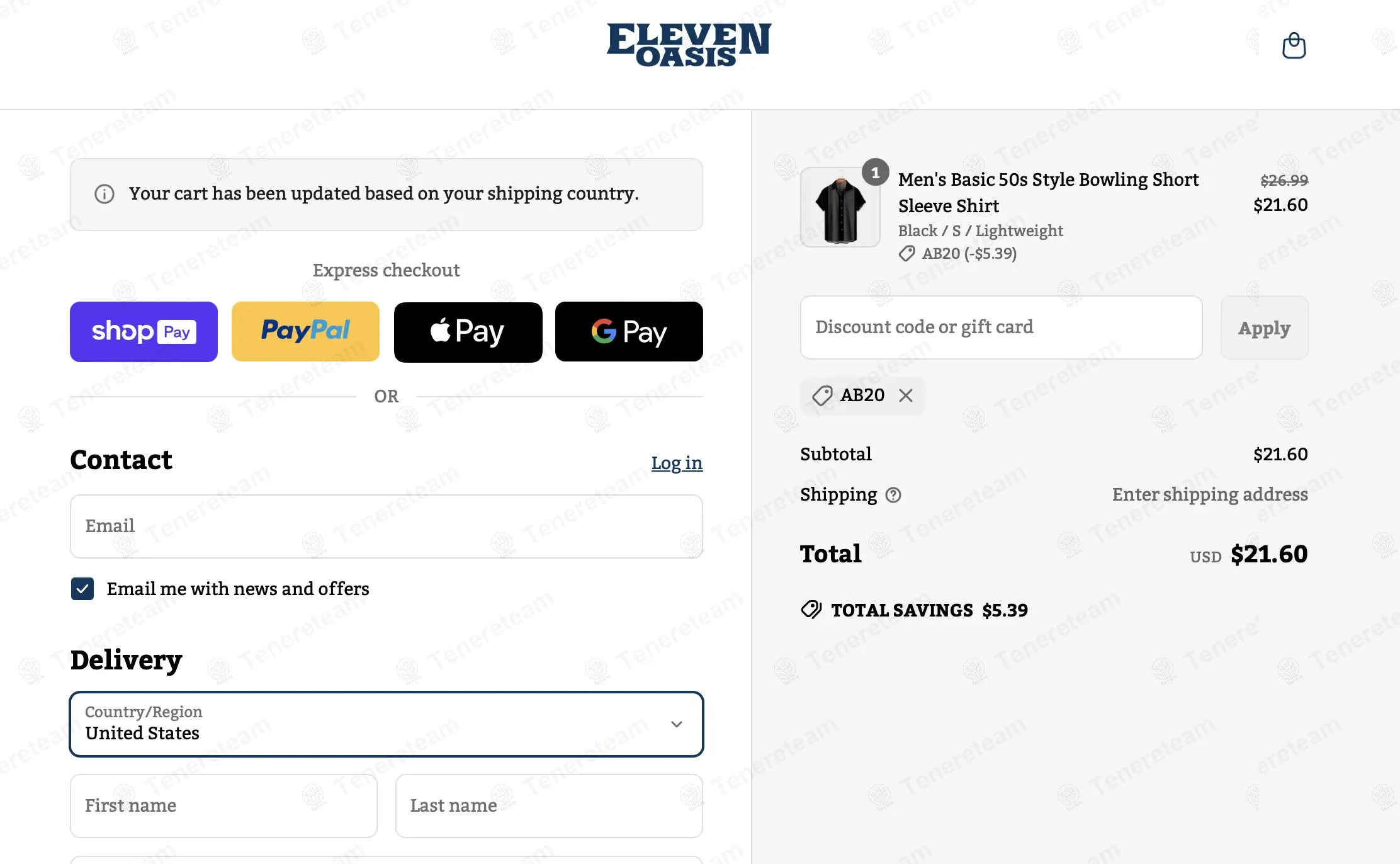 Eleven Oasis coupon code: 20% off with AB20. Tested and valid as 11 months ago.