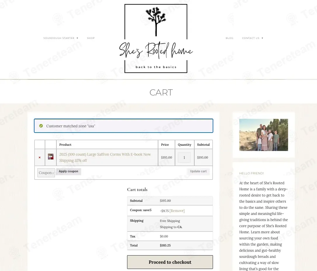 She’s Rooted Home coupon code: 5% off with SAVE5. Tested and valid as 1 month ago.