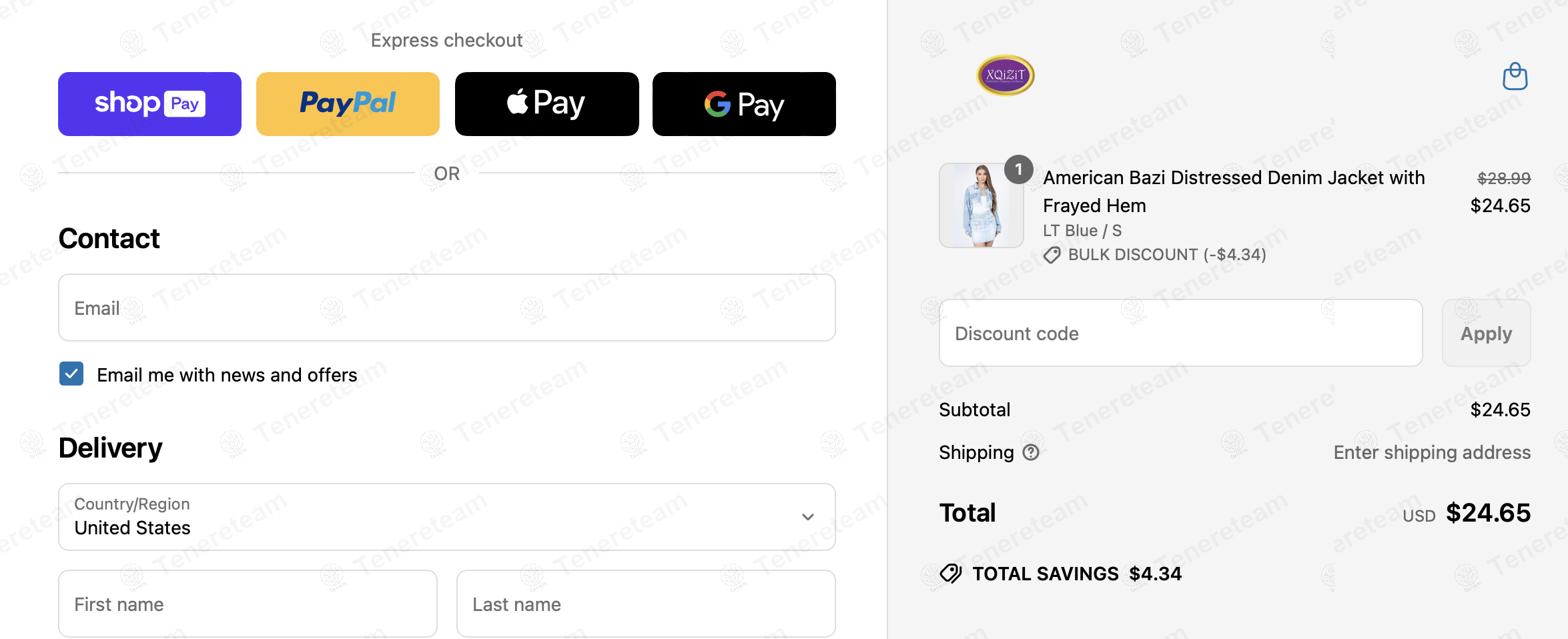 Xqizit Chic Fashion apply coupon code
