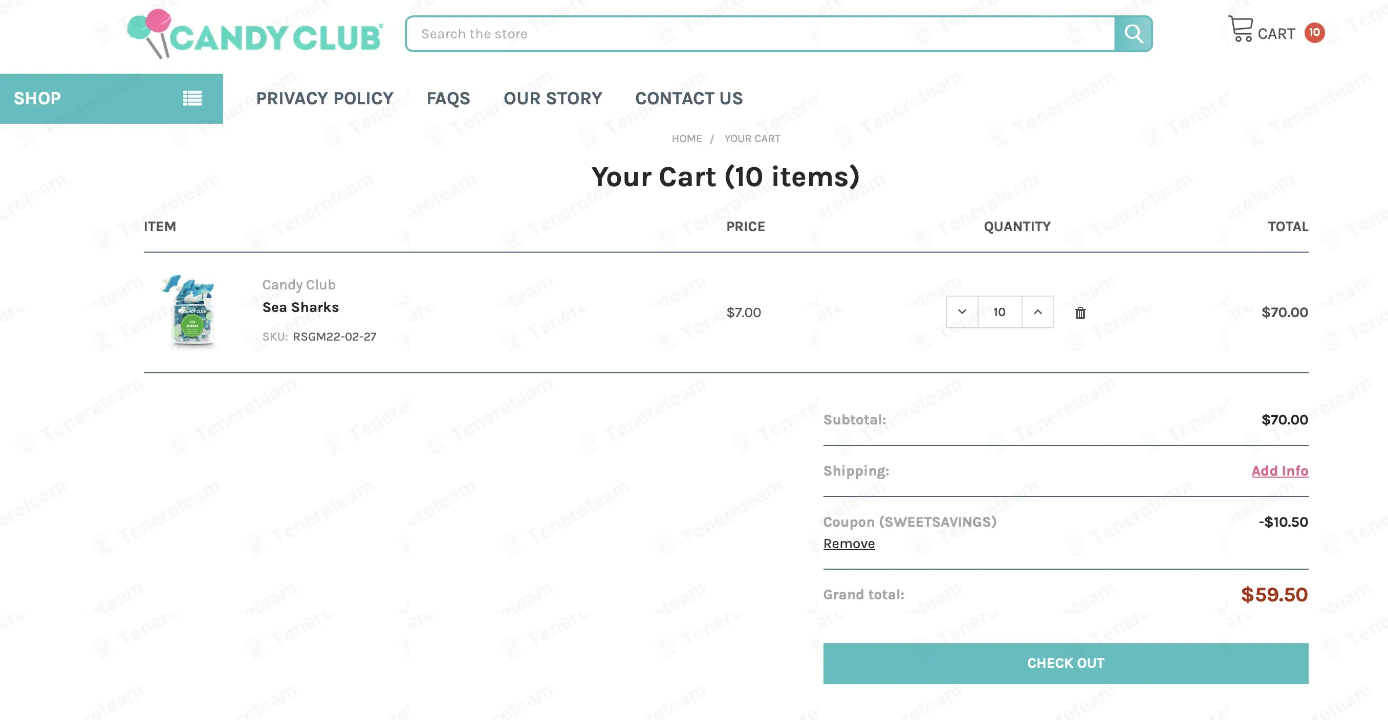 Candy Club coupon code: 15% off with SWEETSAVINGS. Tested and valid as 6 months ago.