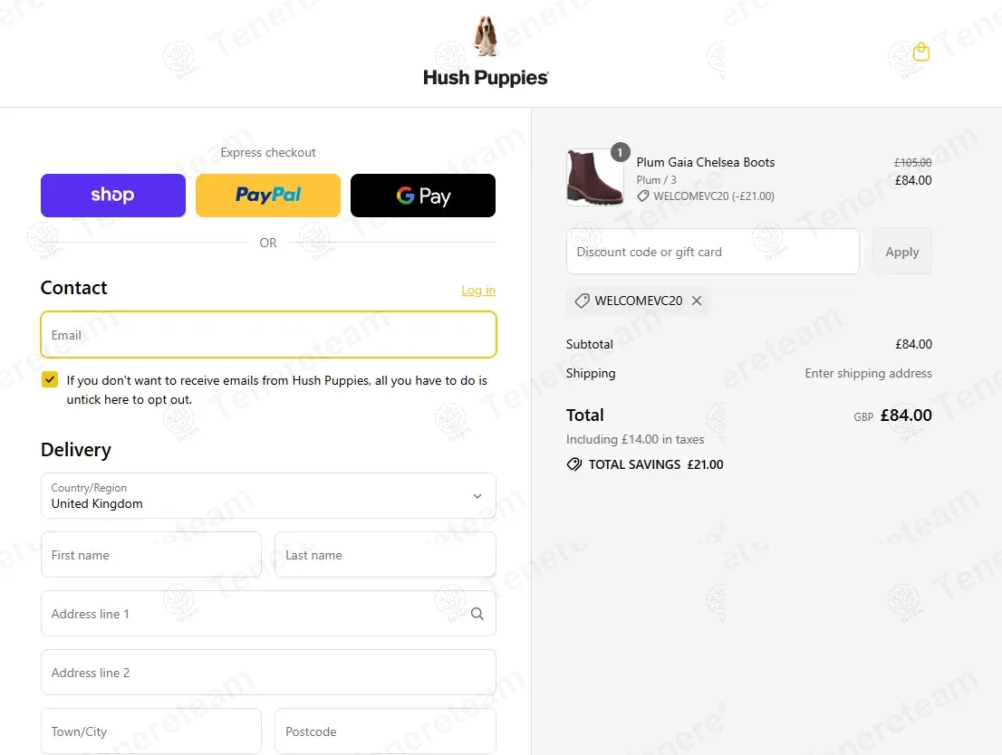 Hush Puppies UK coupon code: 20% off with WELCOMEVC20. Tested and valid as 9 months ago.