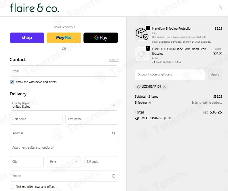 Flaire Accessories coupon code: $6 off with LIZZYBEAR101. Tested and valid as 3 months ago.