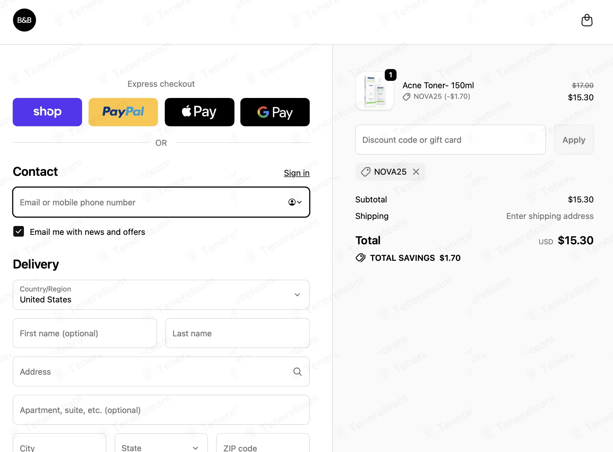 Be & Beauty coupon code: 10% off with NOVA25. Tested and valid as 1 week ago.