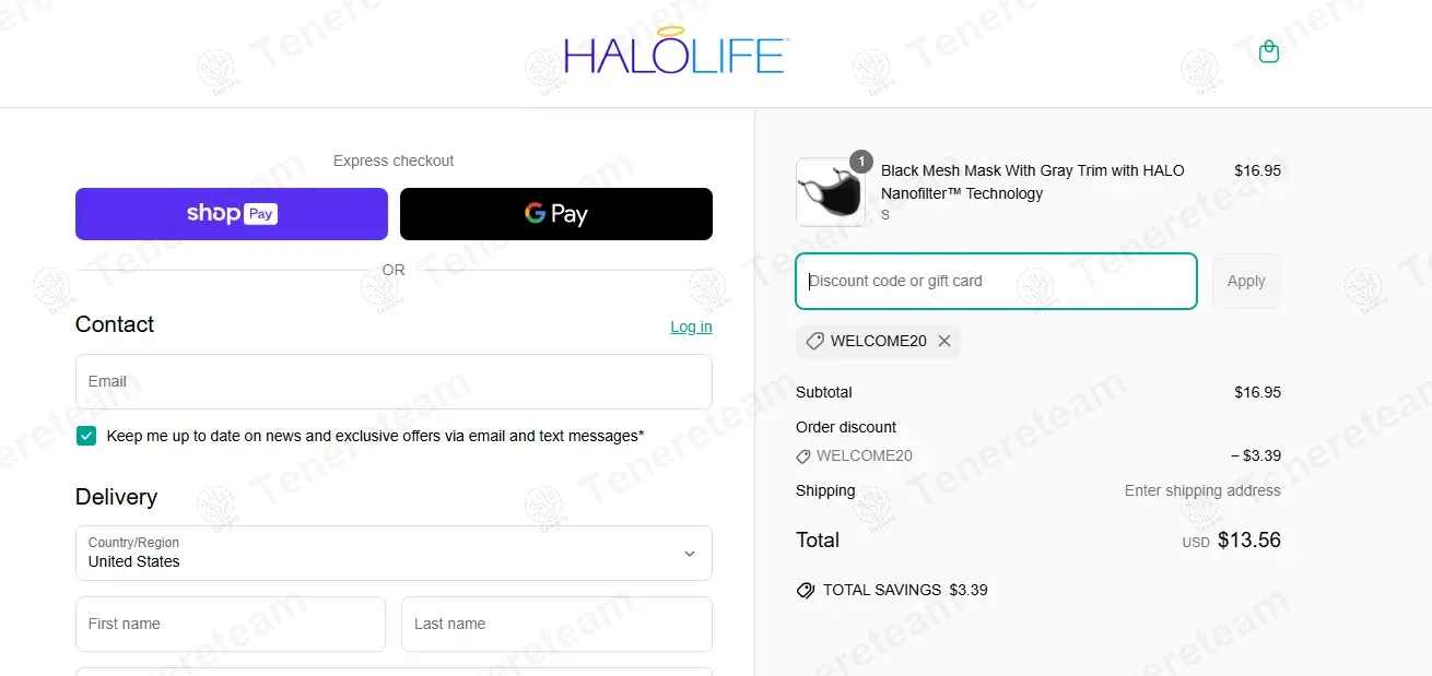 Halo Life coupon code: 20% off with WELCOME20. Tested and valid as 1 year ago.