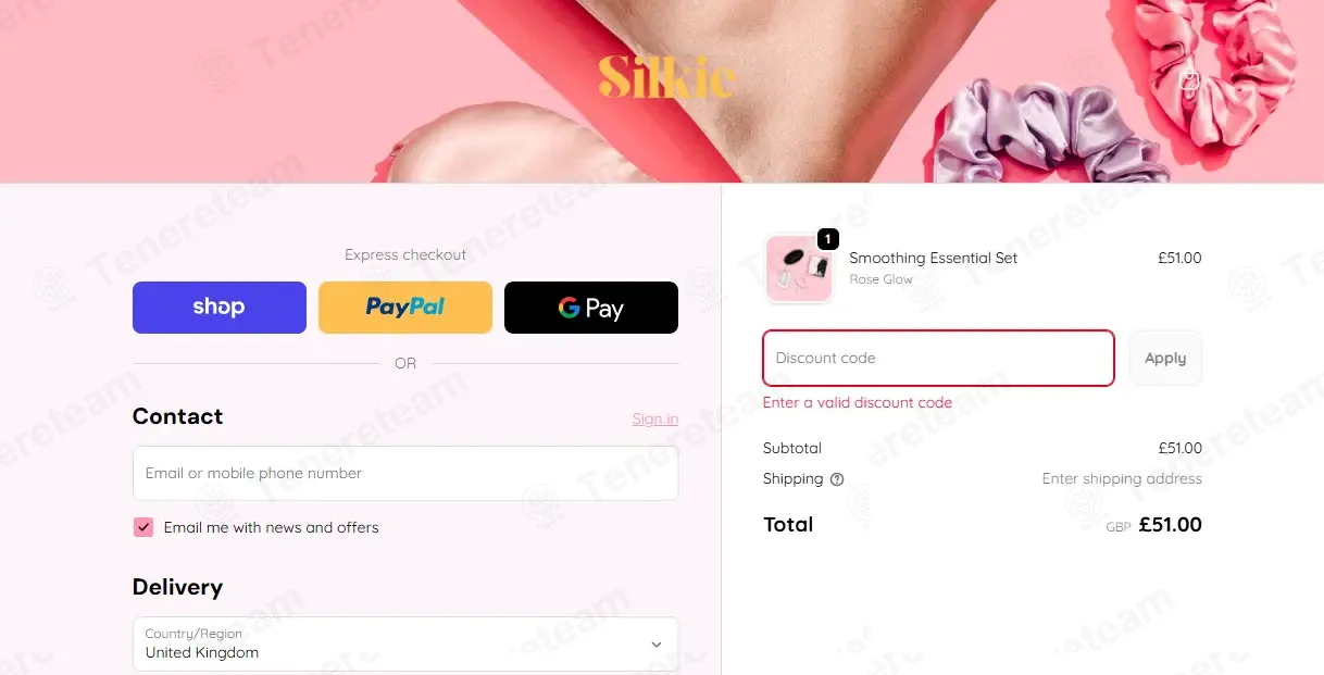 Silkie Shop coupon code: 10% off with INSTA. Tested and valid as 5 months ago.