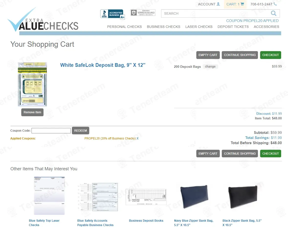 Extra Value Checks coupon code: 20% off with PROPEL20. Tested and valid as 1 month ago.