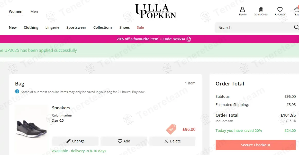 Ulla Popken UK coupon code: 20% off with up2025. Tested and valid as 1 year ago.