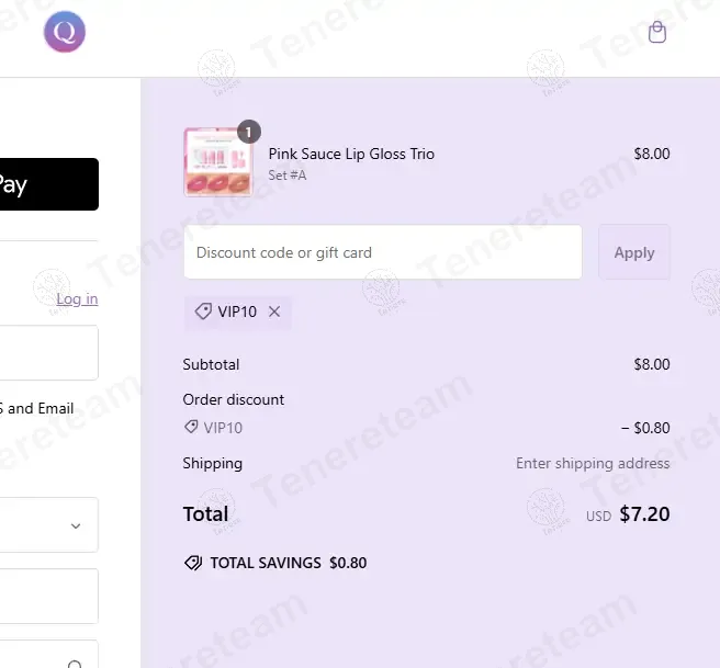 QingBeautyshop apply coupon code