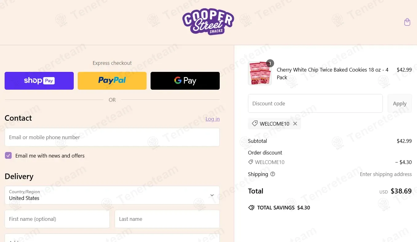 Cooper Street Cookies apply coupon code