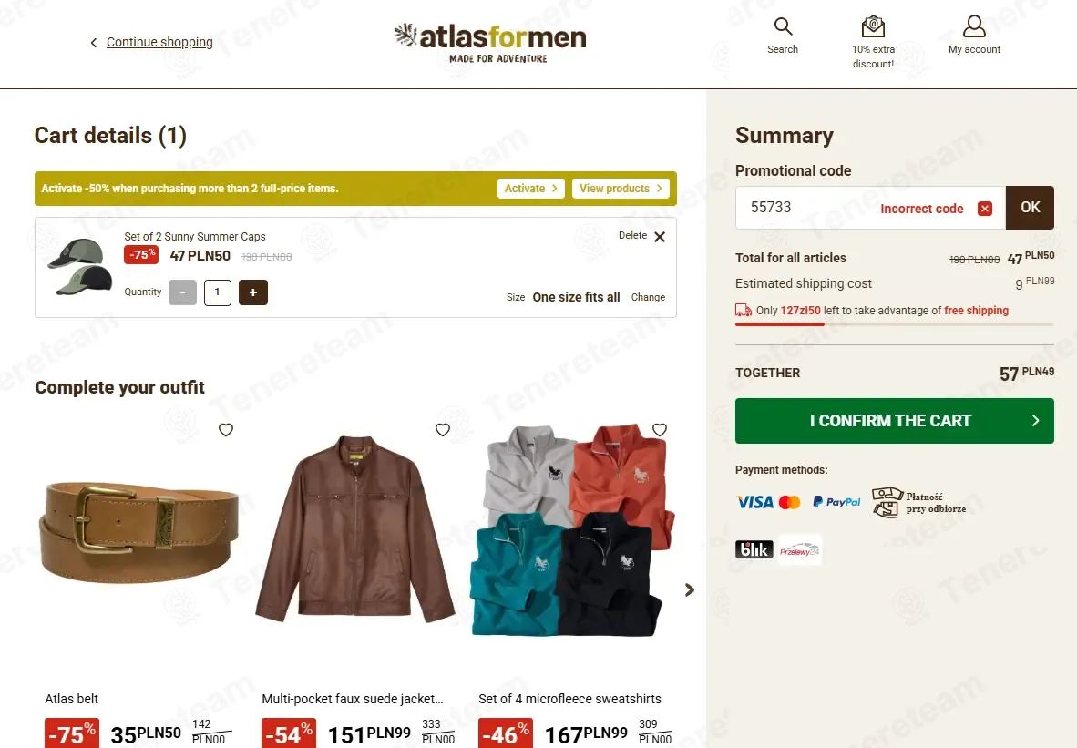 Atlas For Men PL coupon code: Sale off with 55733. Tested and valid as 3 weeks ago.