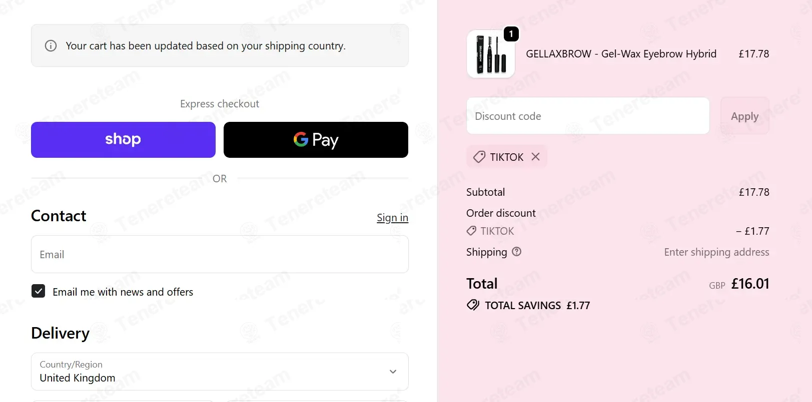 NATURA BEAUTY EU coupon code: 10% off with TIKTOK. Tested and valid as 1 month ago.