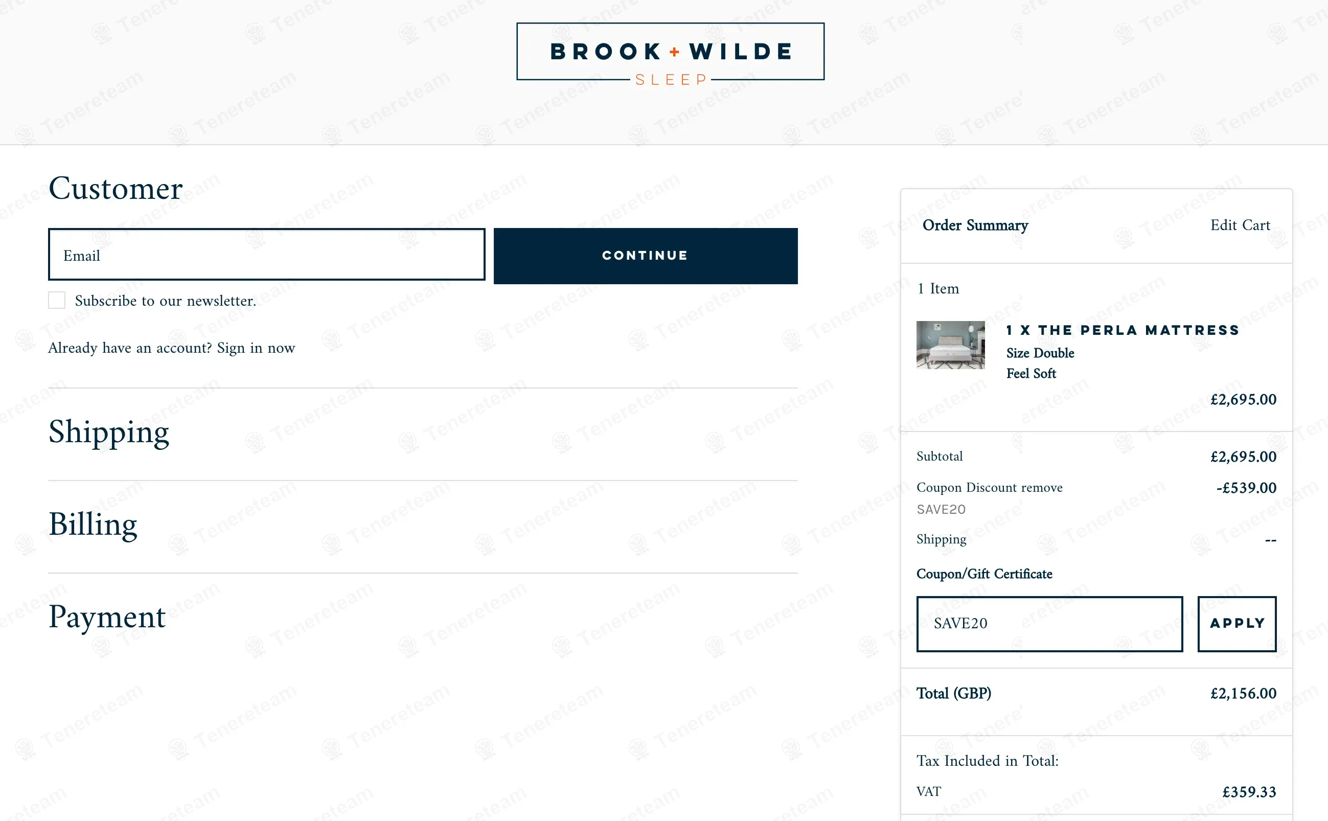 Brook Wilde coupon code: 20% off with SAVE20. Tested and valid as 8 months ago.
