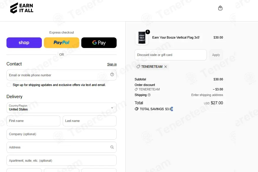 Earn It All coupon code verified as working at checkout