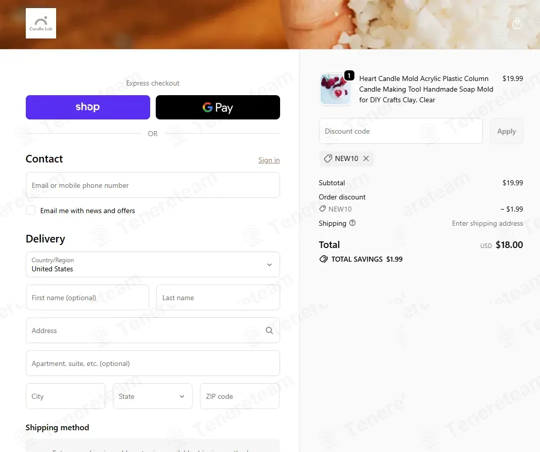 Candle Lab coupon code: 10% off with NEW10. Tested and valid as 1 week ago.
