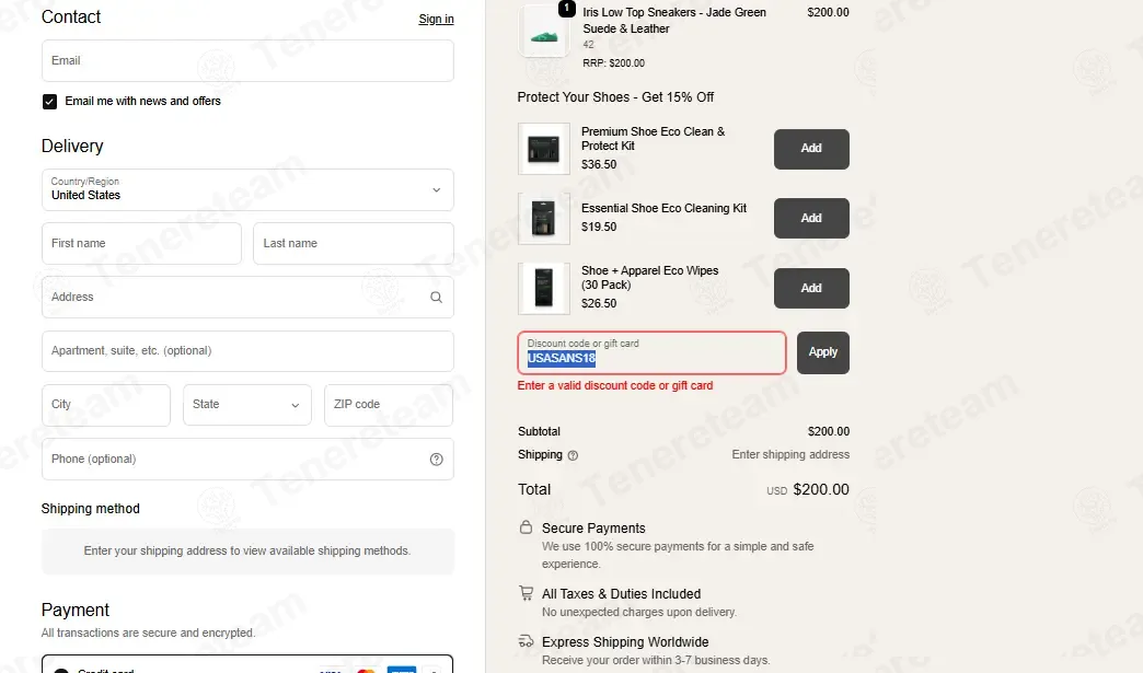 SANS MATIN USA coupon code: 18% off with USASANS18. Tested and valid as 2 weeks ago.