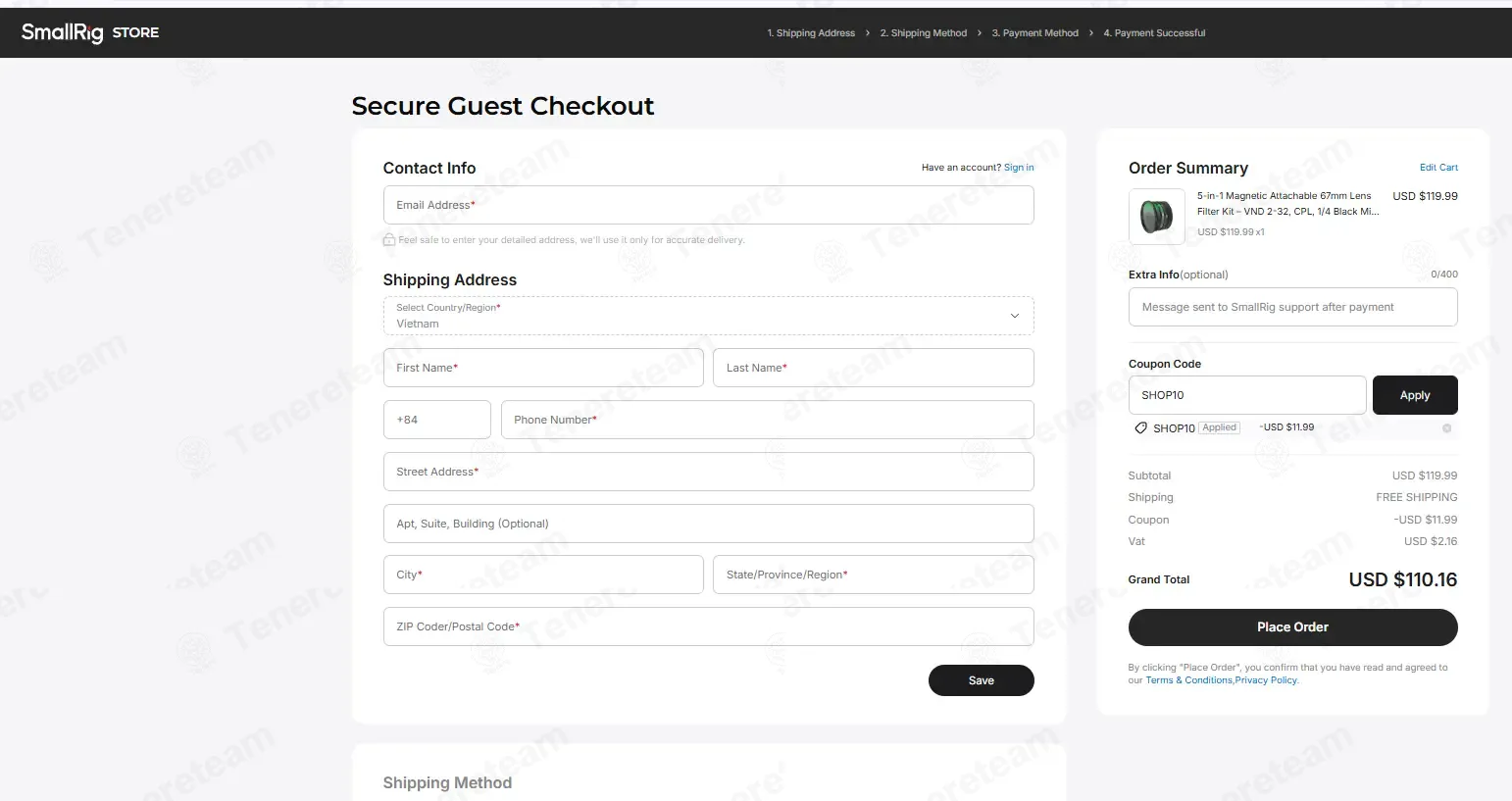 SmallRig DE coupon code: 10% off with SHOP10. Tested and valid as 2 weeks ago.