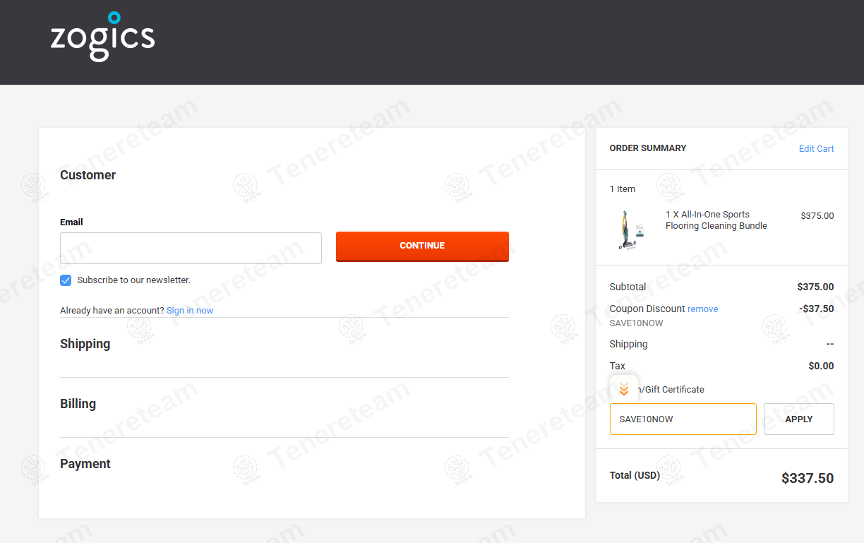 Zogics coupon code: 10% off with SAVE10NOW. Tested and valid as 8 months ago.