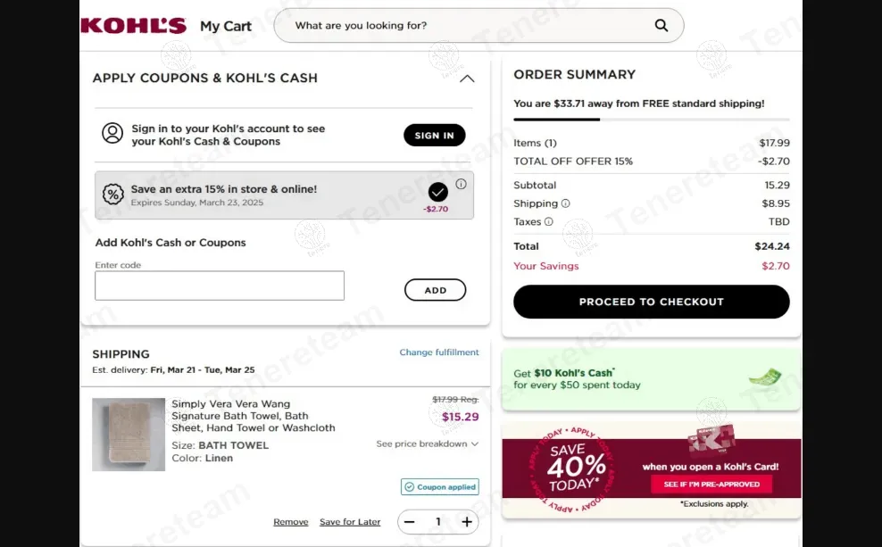 Kohls coupon code: 20% off with SAVINGS. Tested and valid as 3 weeks ago.