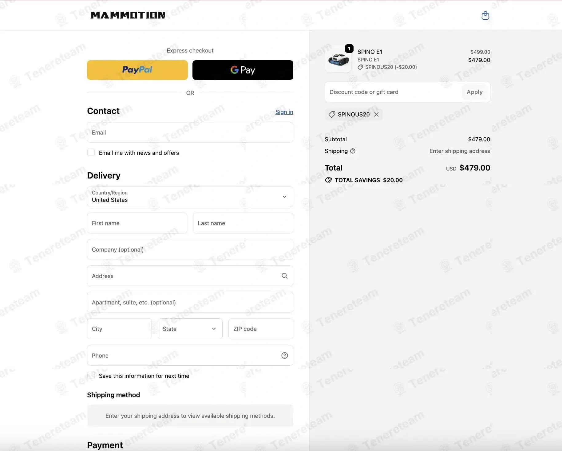 Mammotion US coupon code: $20 off with SPINOUS20. Tested and valid as 1 month ago.