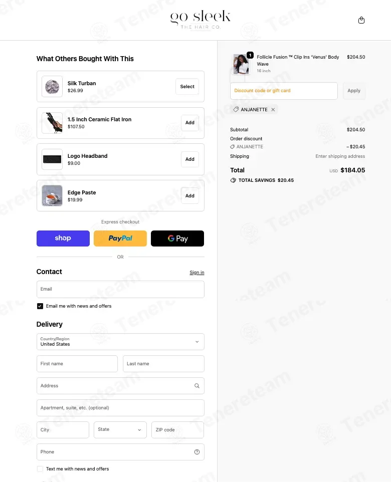 Go Sleek coupon code: 10% off with ANJANETTE. Tested and valid as 2 weeks ago.
