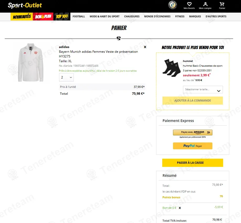 Sport-outlet FR coupon code: โฌ5 off with B91BE9E8. Tested and valid as 1 year ago.