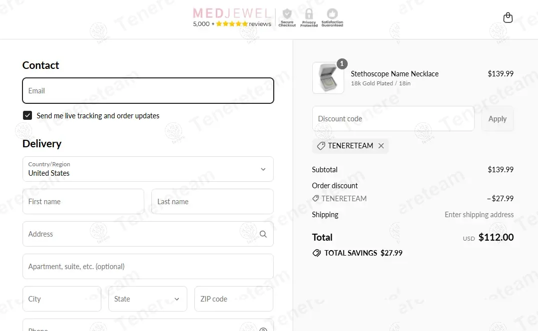 Med Jewel coupon code: 20% off with TENERETEAM. Tested and valid as 7 months ago.