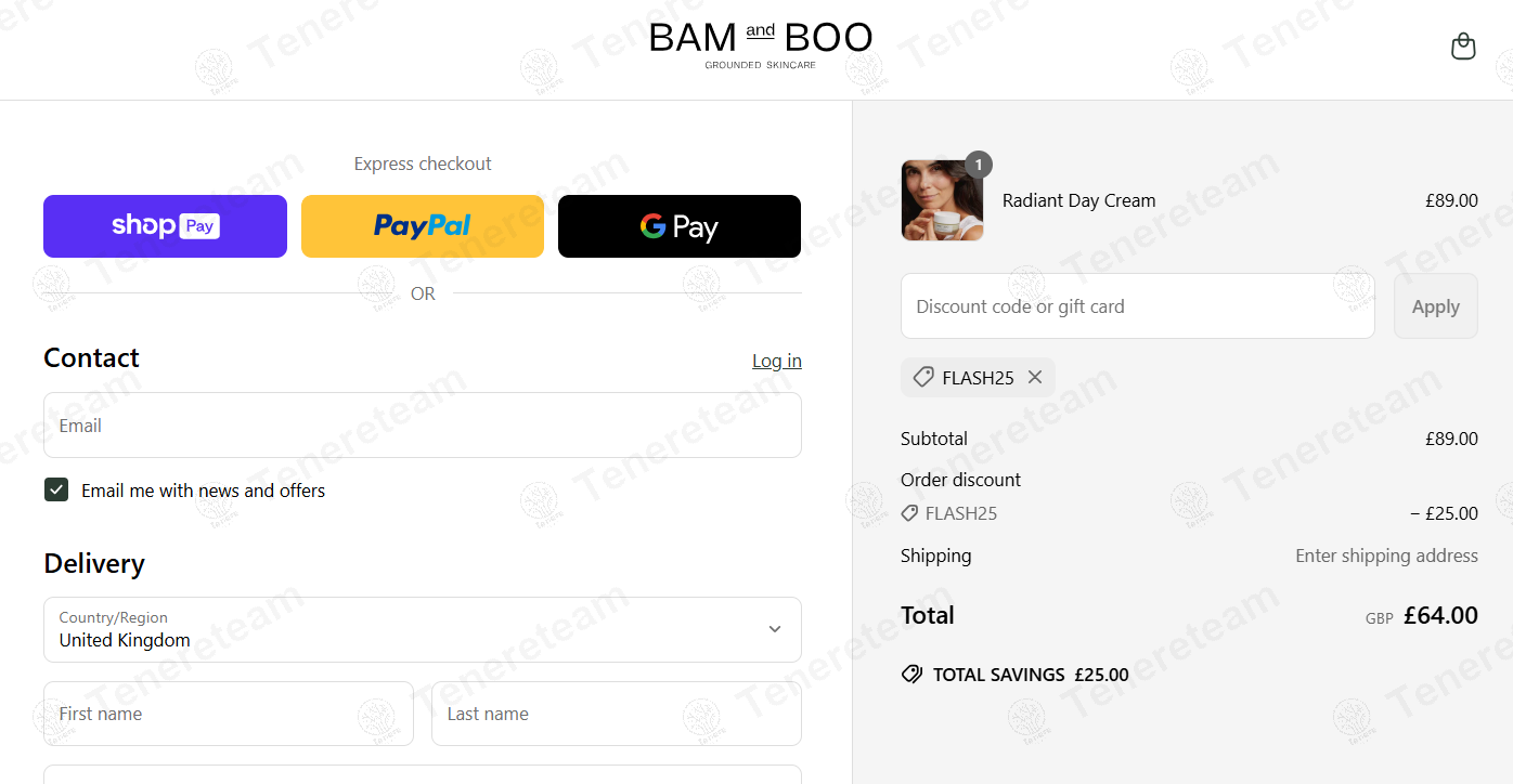 The Bam & Boo Toothbrush coupon code: £25 off with FLASH25. Tested and valid as 1 year ago.