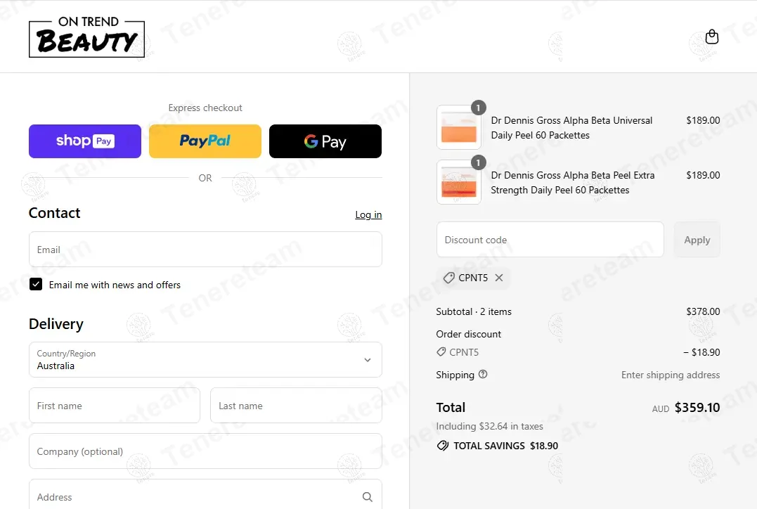 On Trend Beauty coupon code: 5% off with CPNT5. Tested and valid as 9 months ago.