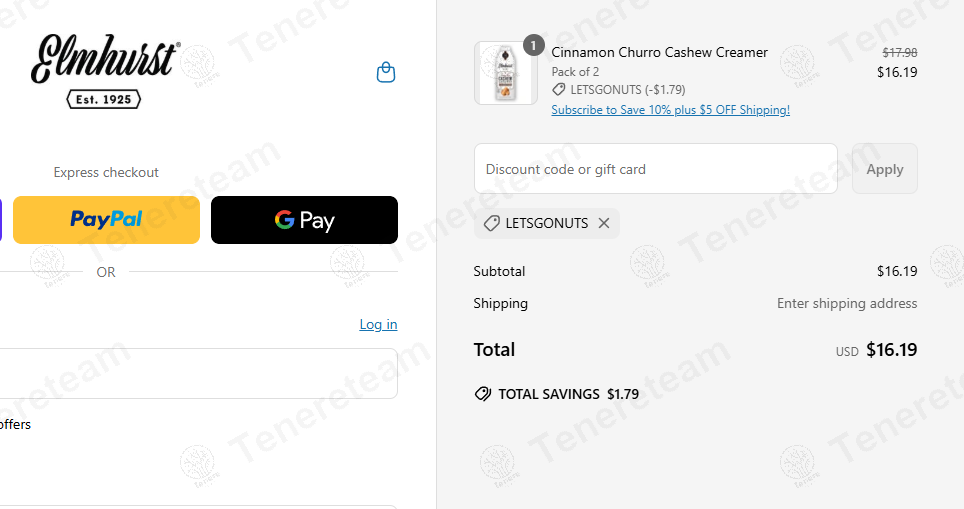 Elmhurst Milked coupon code: 10% off with LETSGONUTS. Tested and valid as 1 year ago.