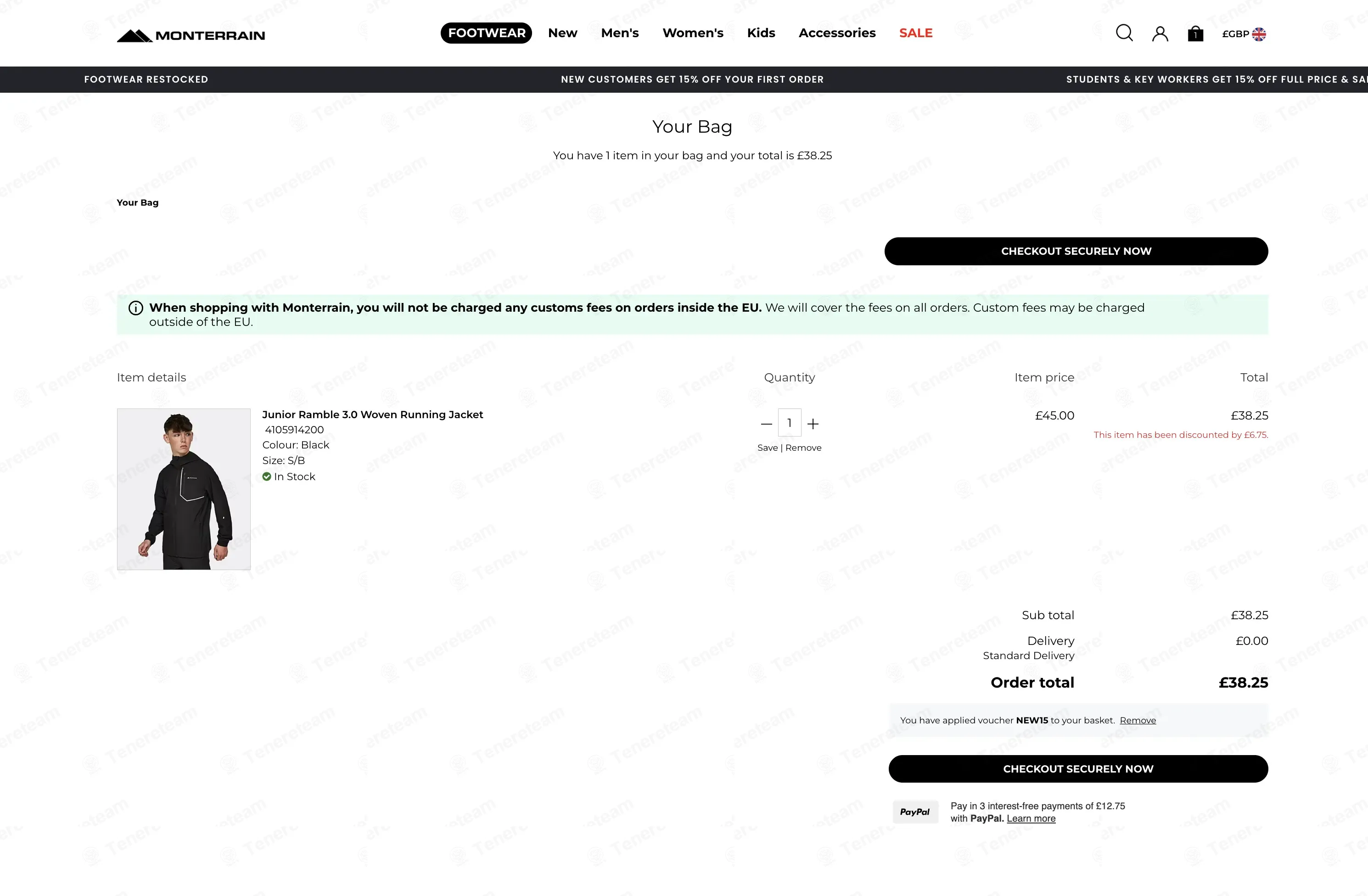 Monterrain UK apply coupon code
