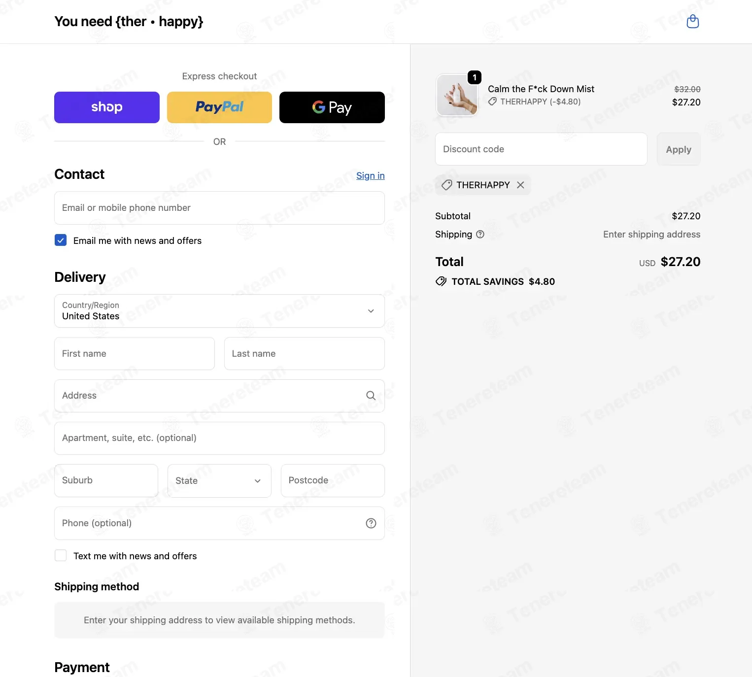 You Need Ther Happy coupon code: 15% off with THERHAPPY. Tested and valid as 4 months ago.