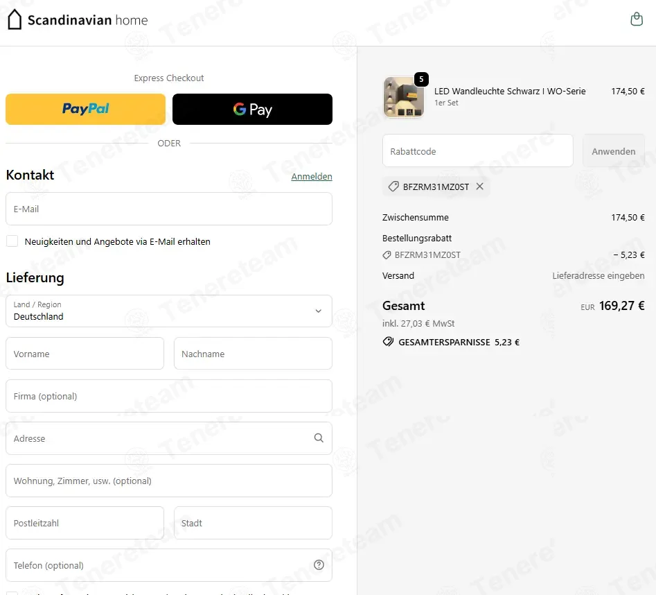 Home Scandinavian DE coupon code: 3% off with BFZRM31MZ0ST. Tested and valid as 8 months ago.