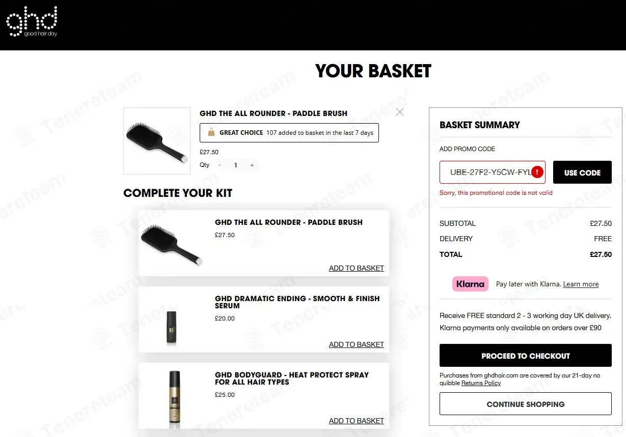Ghd Hair coupon code: 15% off with UBE-27F2-Y5CW-FYLC. Tested and valid as 4 weeks ago.