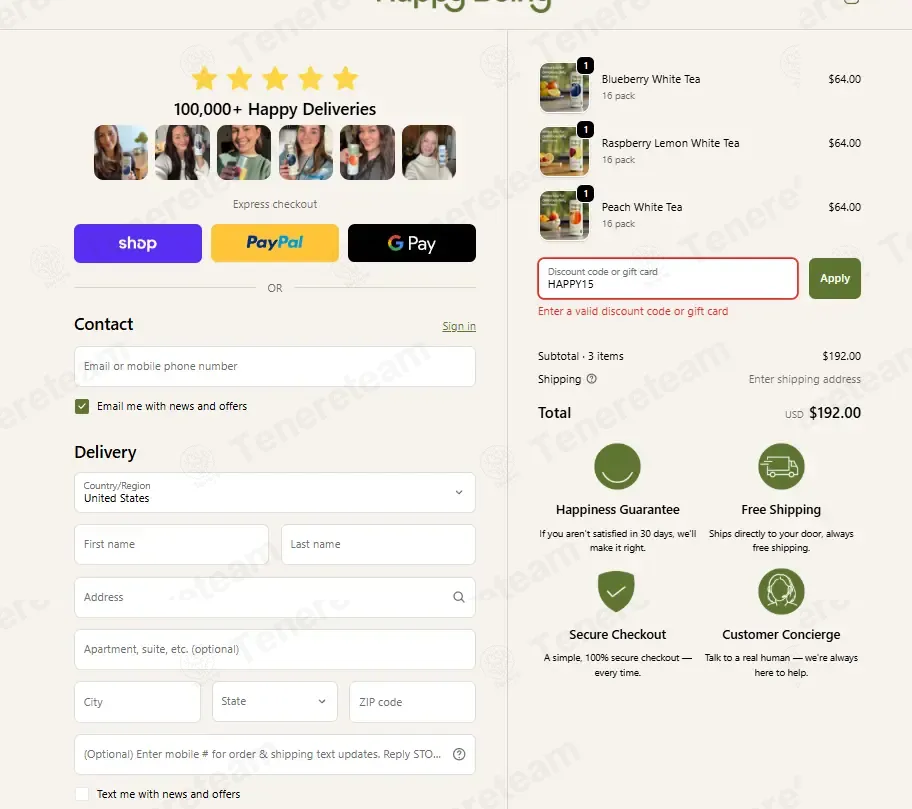 Happy Being coupon code: 15% off with HAPPY15. Tested and valid as 1 month ago.
