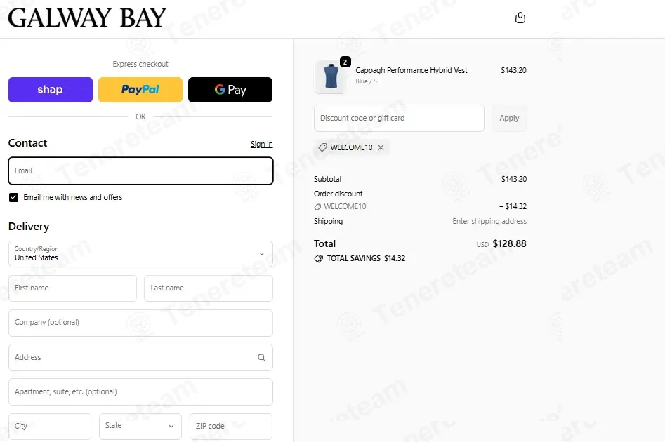 Galway Bay Golf coupon code: 10% off with WELCOME10. Tested and valid as 4 days ago.