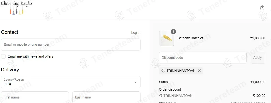 Charming Krafts coupon code: 10% off with TRINHNHANTOAN. Tested and valid as 1 year ago.