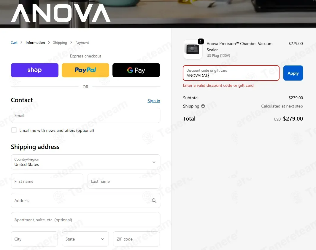 Anovaculinary.com coupon code: 20% off with ANOVADAD. Tested and valid as 1 month ago.