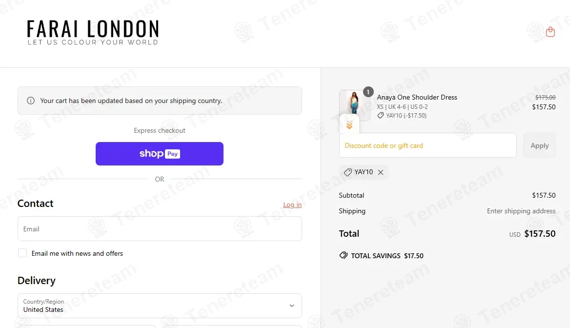 Farai London coupon code: 10% off with YAY10. Tested and valid as 1 year ago.