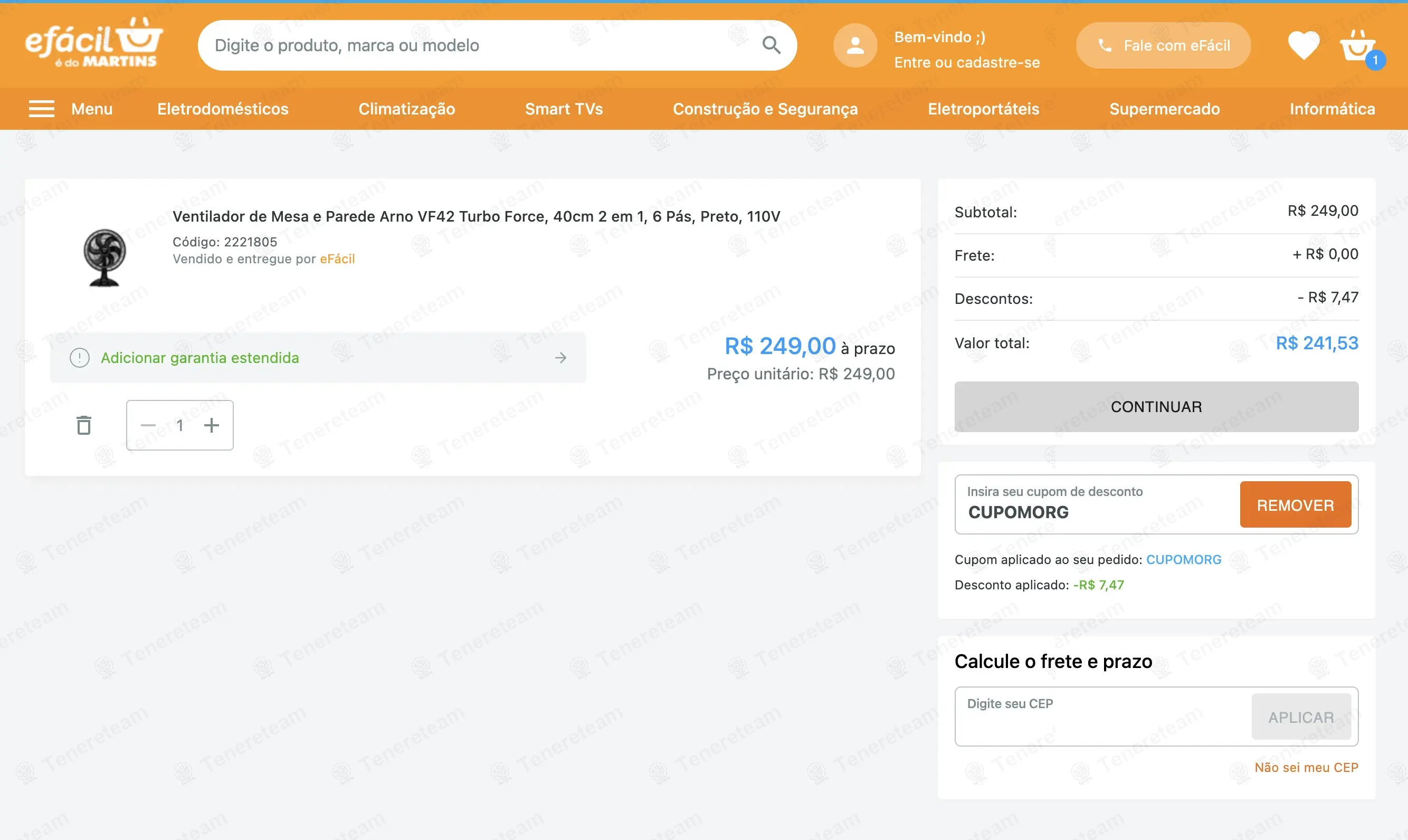 Efacil BR coupon code: 10% off with CUPOMORG. Tested and valid as 1 year ago.